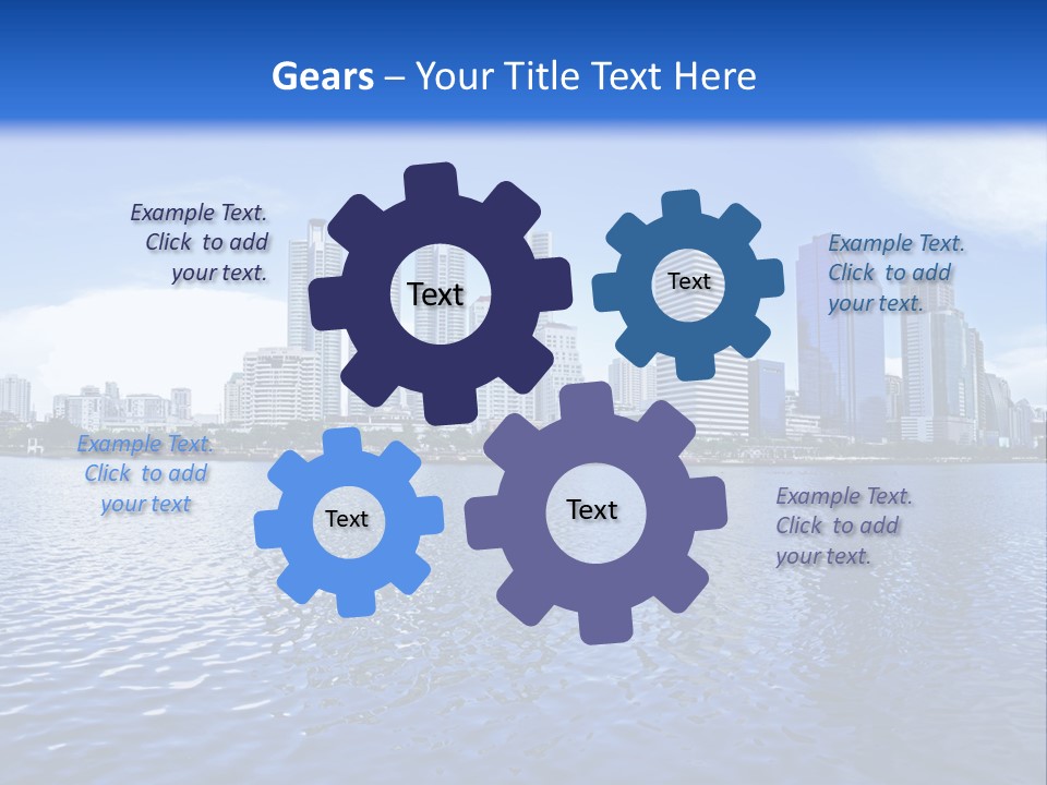 Light Metropolis Over PowerPoint Template