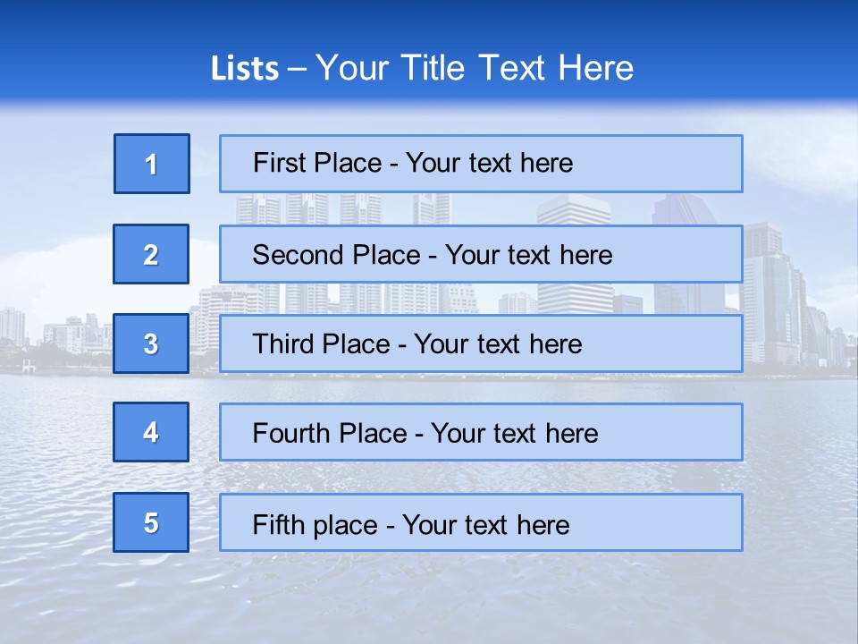 Light Metropolis Over PowerPoint Template