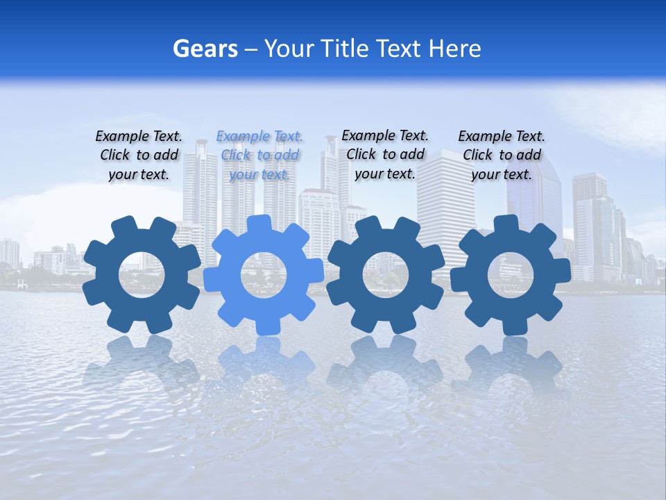 Light Metropolis Over PowerPoint Template