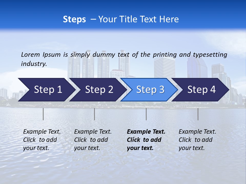 Light Metropolis Over PowerPoint Template