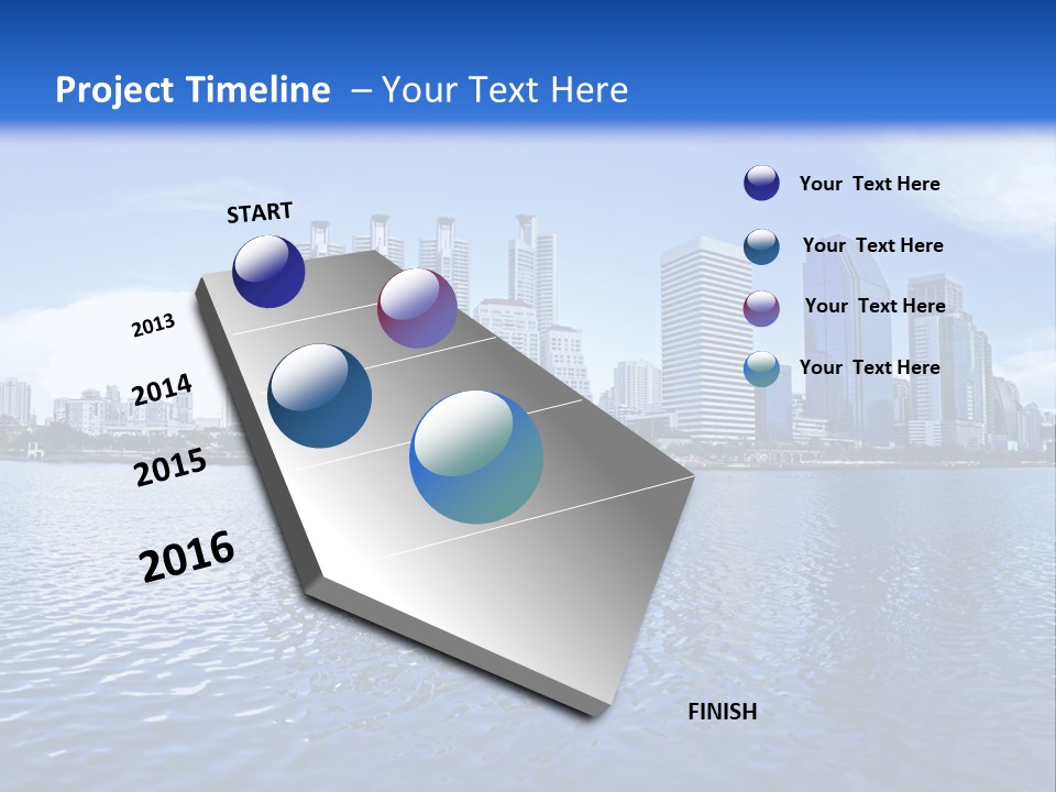 Light Metropolis Over PowerPoint Template