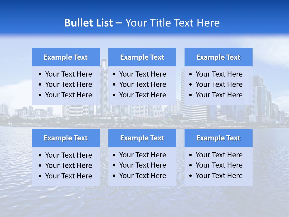 Light Metropolis Over PowerPoint Template