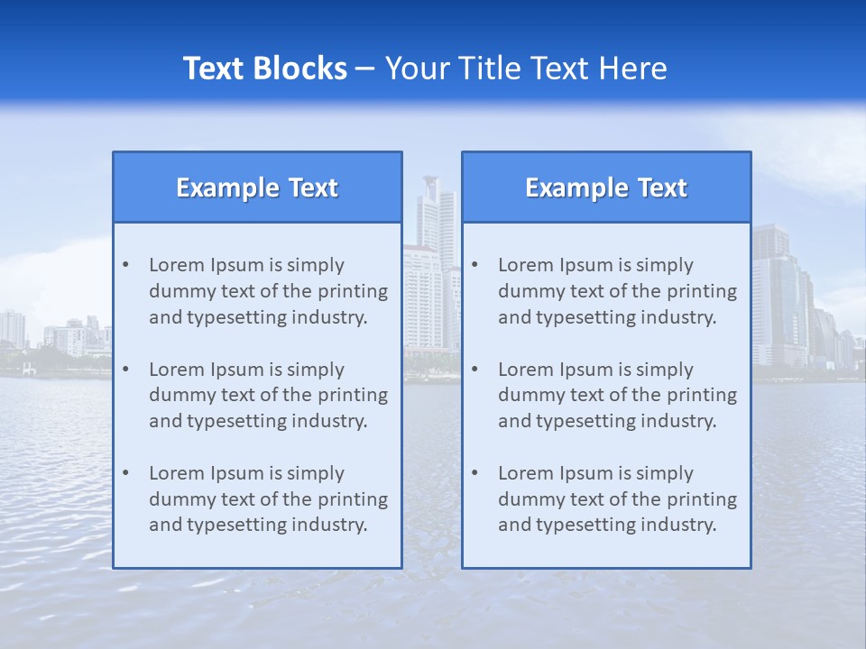 Light Metropolis Over PowerPoint Template