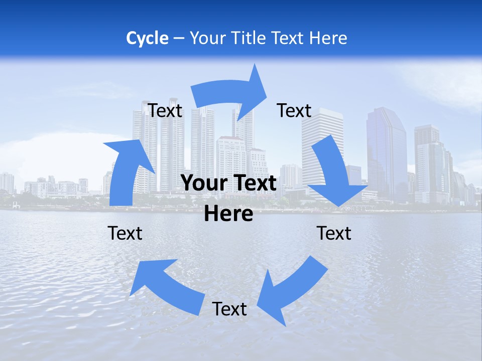 Light Metropolis Over PowerPoint Template