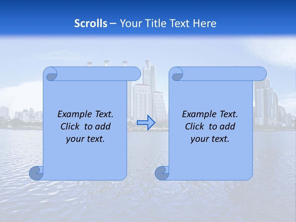 Light Metropolis Over PowerPoint Template