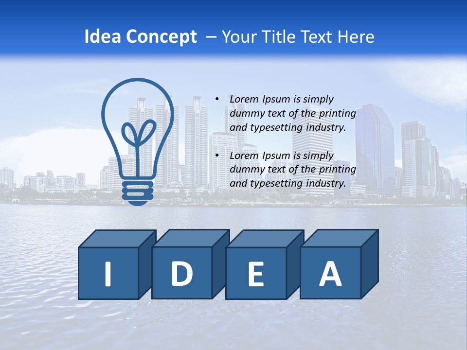 Light Metropolis Over PowerPoint Template