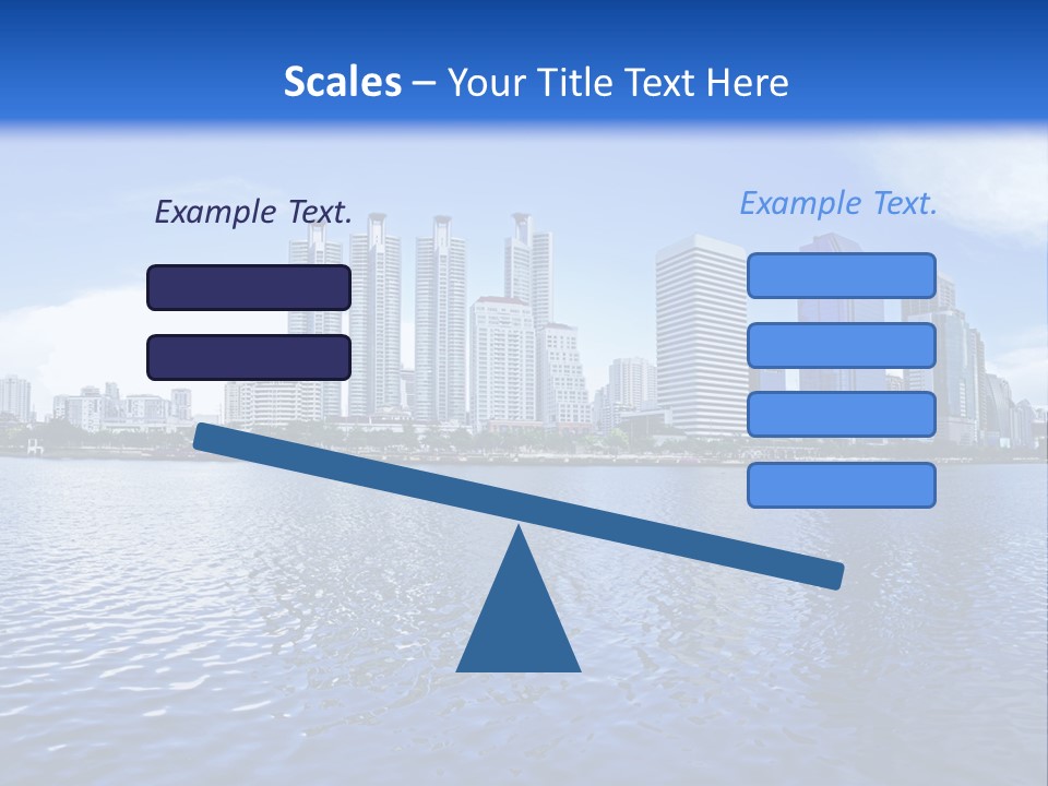 Light Metropolis Over PowerPoint Template