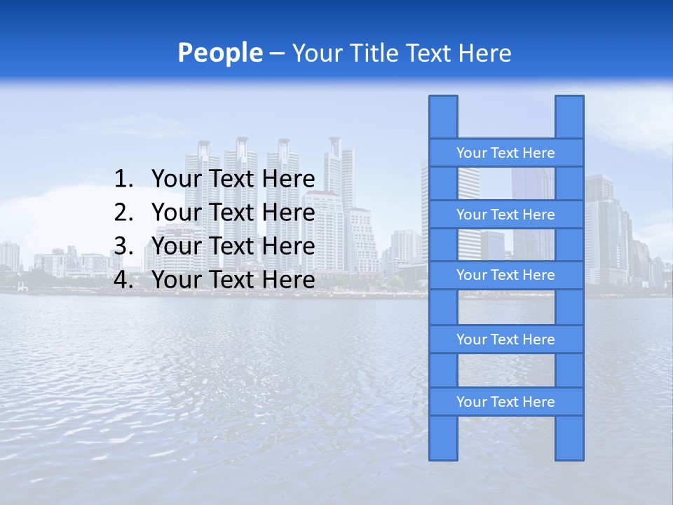 Light Metropolis Over PowerPoint Template