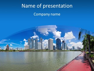 Water City Night PowerPoint Template