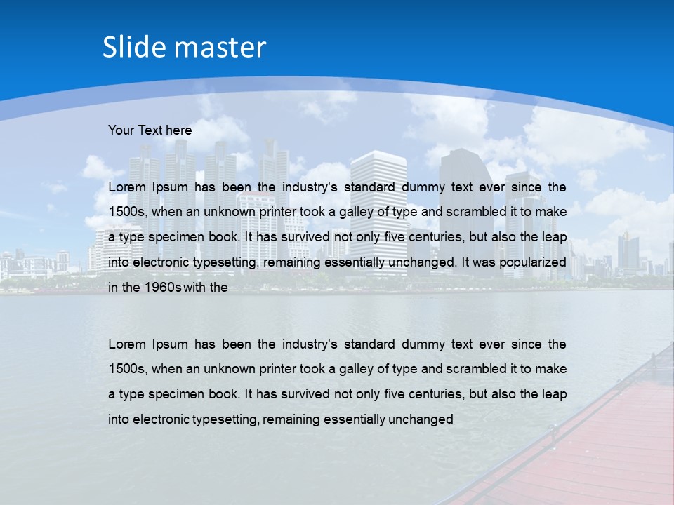 Water City Night PowerPoint Template