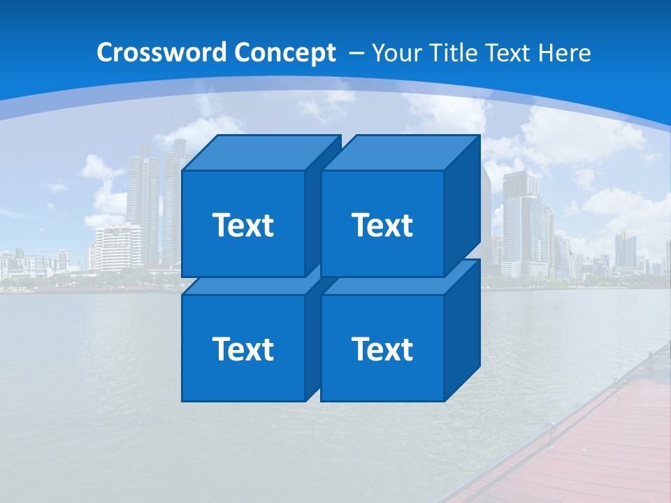 Water City Night PowerPoint Template
