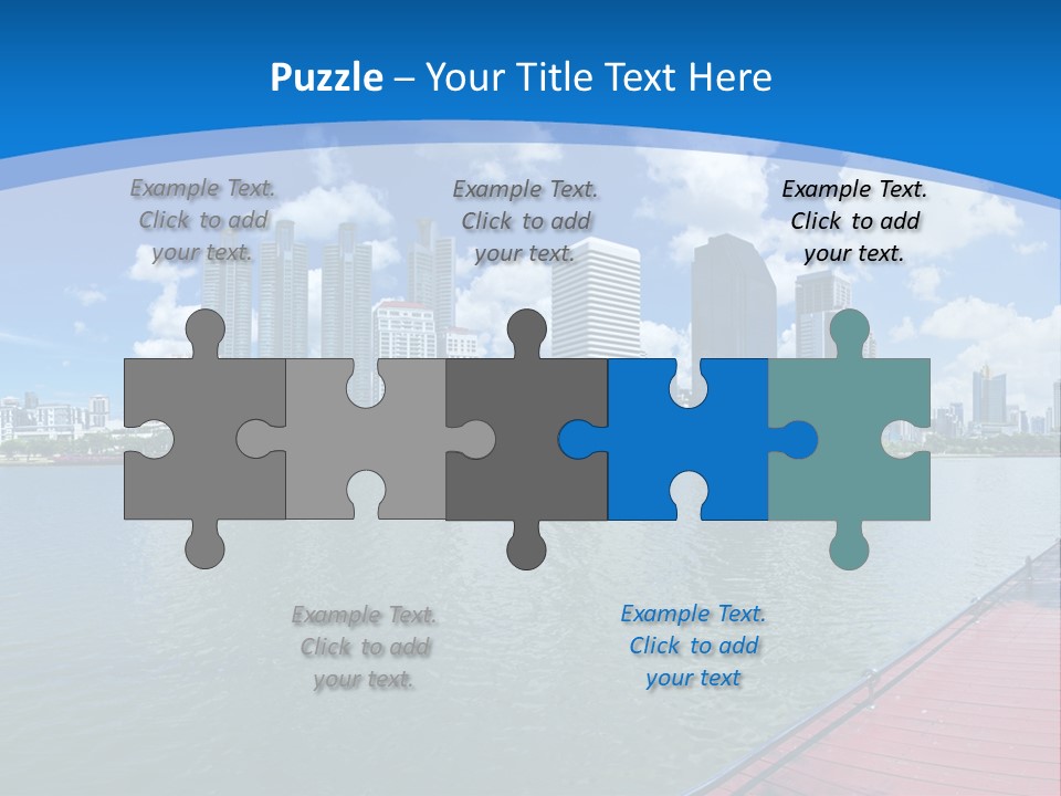 Water City Night PowerPoint Template