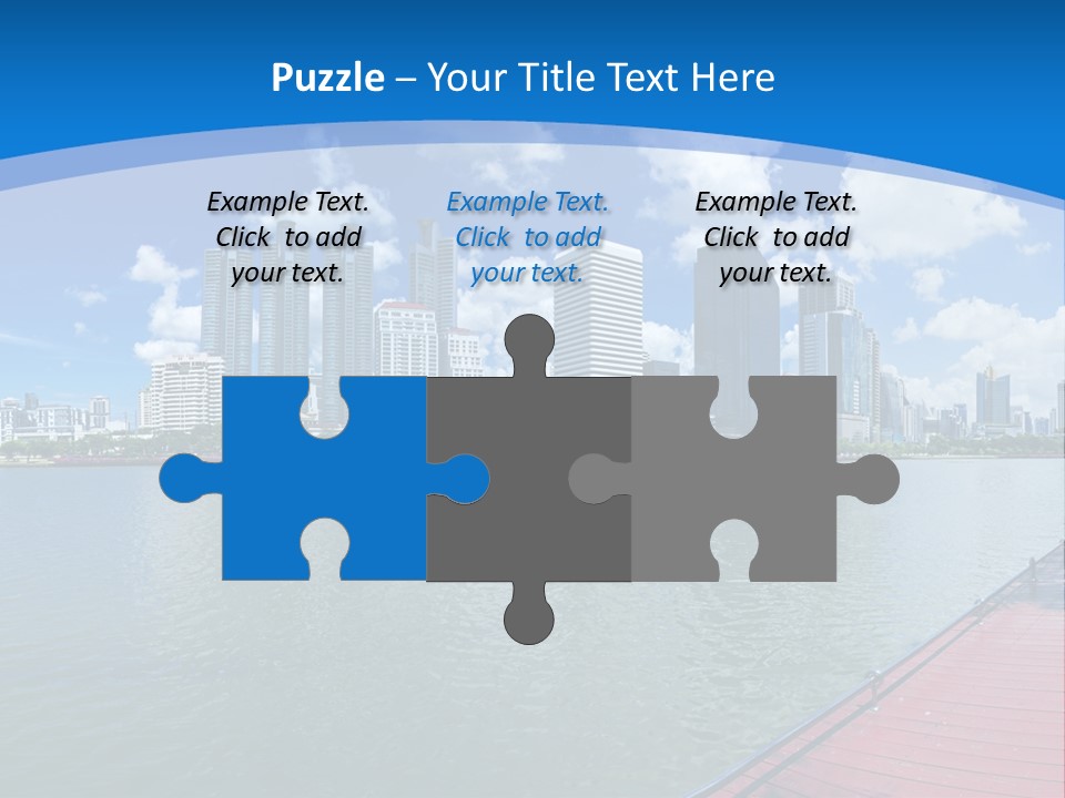 Water City Night PowerPoint Template