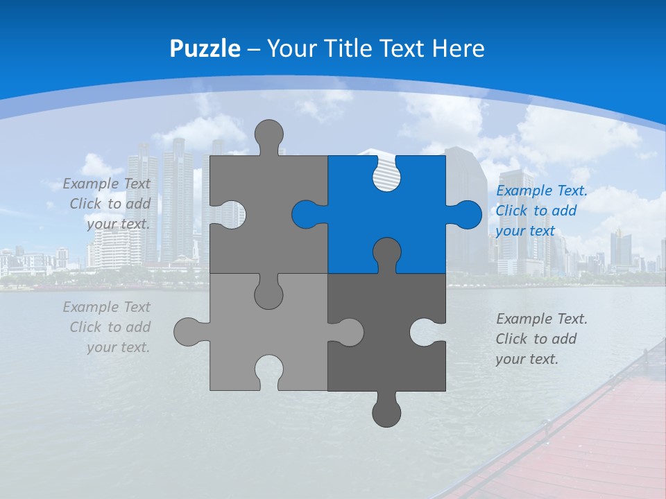 Water City Night PowerPoint Template