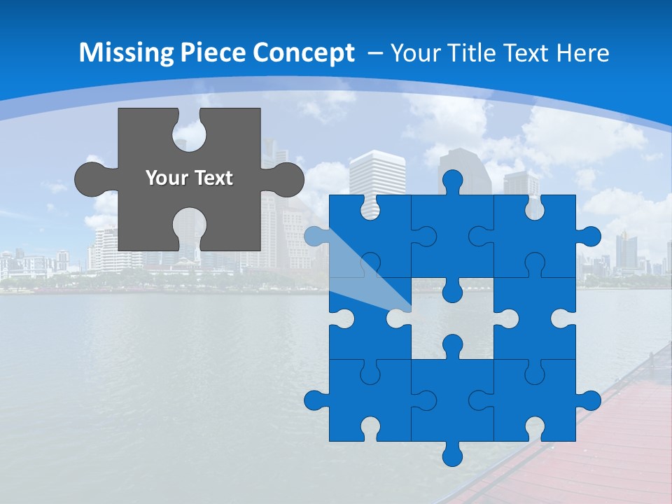 Water City Night PowerPoint Template