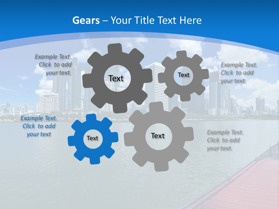 Water City Night PowerPoint Template