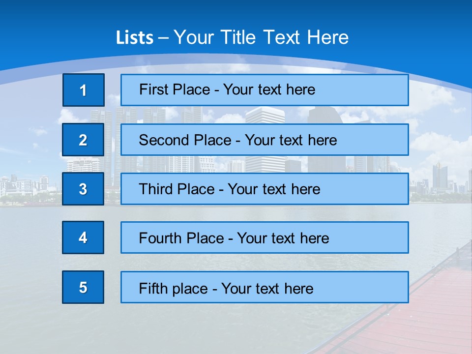 Water City Night PowerPoint Template