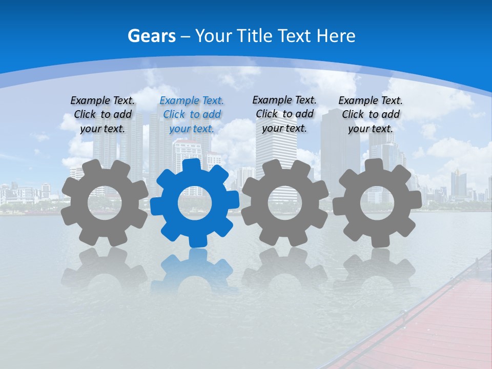 Water City Night PowerPoint Template