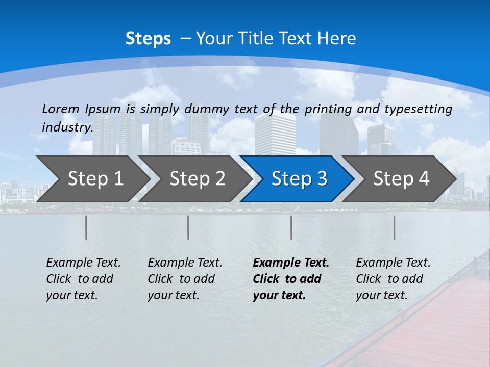 Water City Night PowerPoint Template