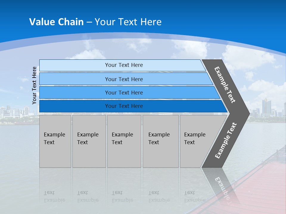 Water City Night PowerPoint Template