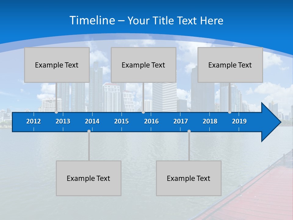 Water City Night PowerPoint Template