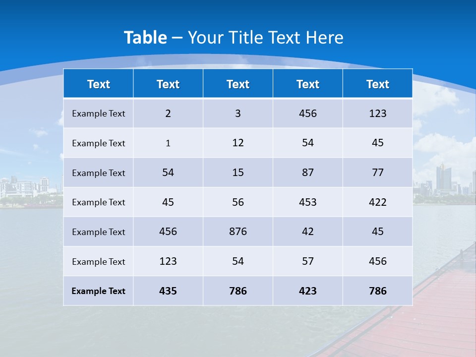 Water City Night PowerPoint Template