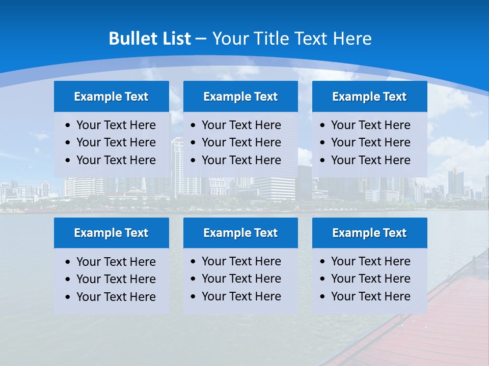 Water City Night PowerPoint Template