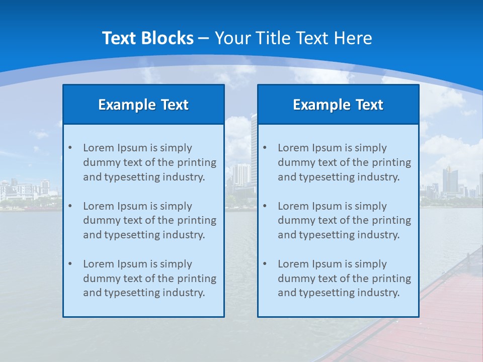 Water City Night PowerPoint Template