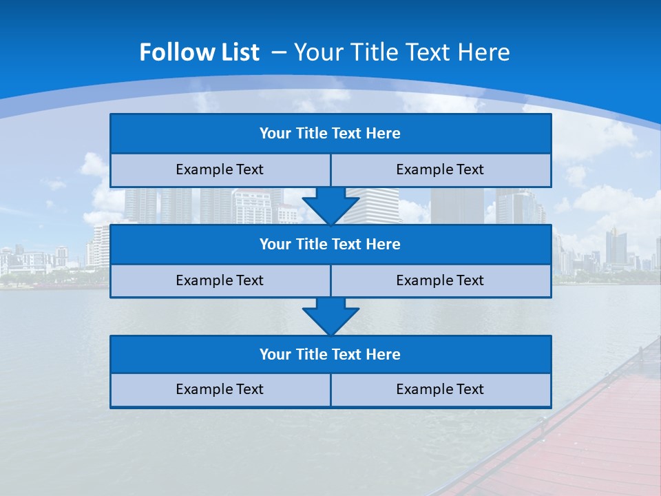 Water City Night PowerPoint Template