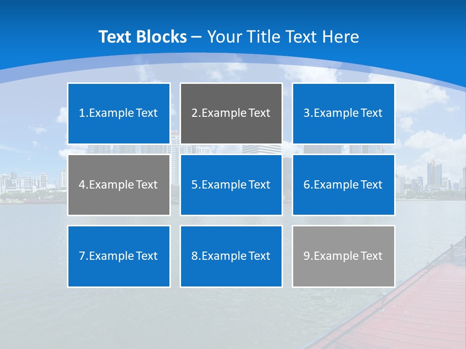 Water City Night PowerPoint Template