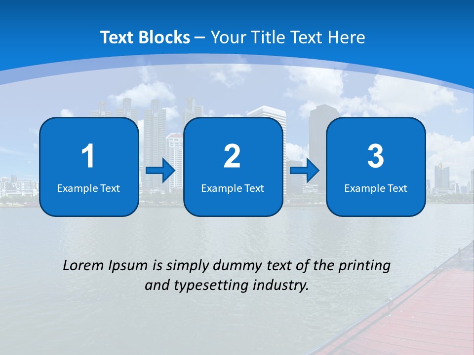 Water City Night PowerPoint Template