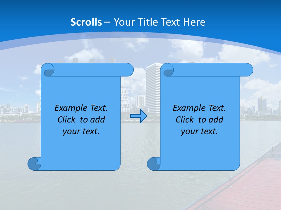 Water City Night PowerPoint Template