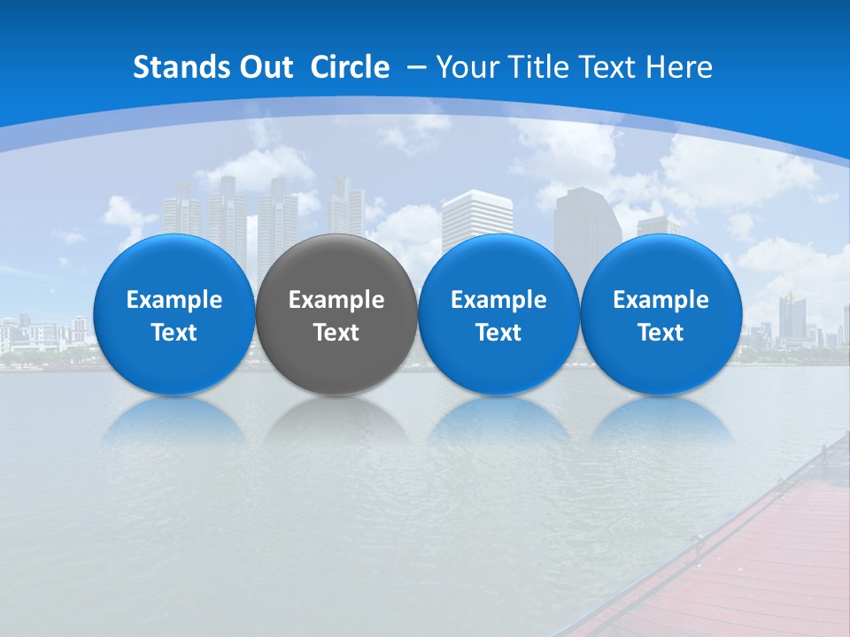 Water City Night PowerPoint Template