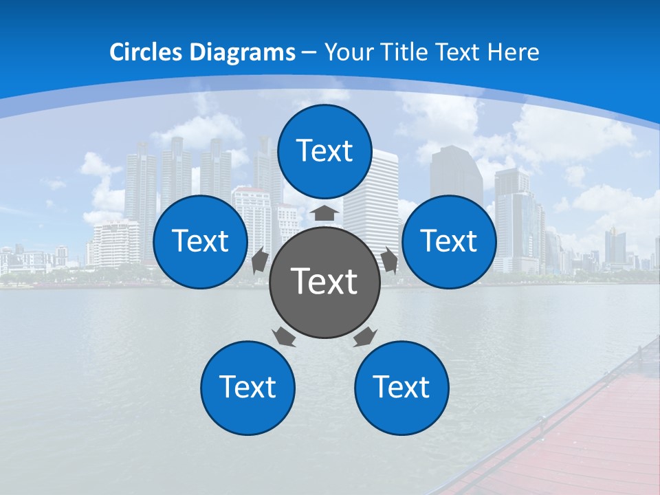 Water City Night PowerPoint Template