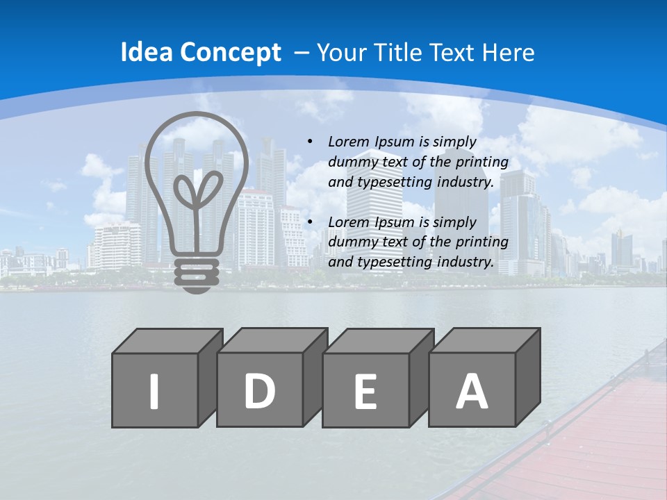 Water City Night PowerPoint Template