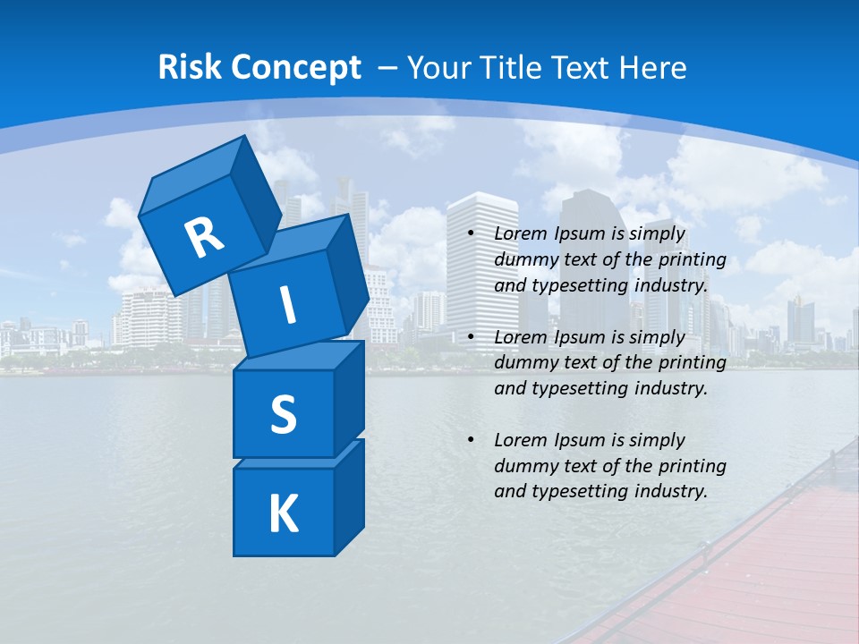 Water City Night PowerPoint Template