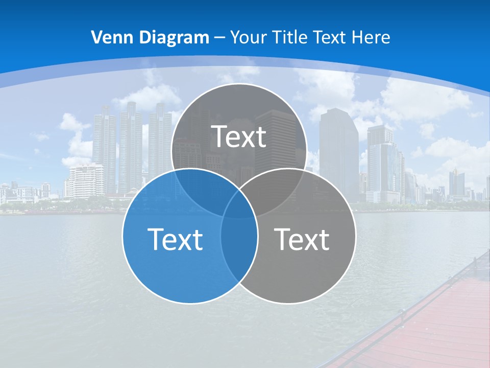 Water City Night PowerPoint Template