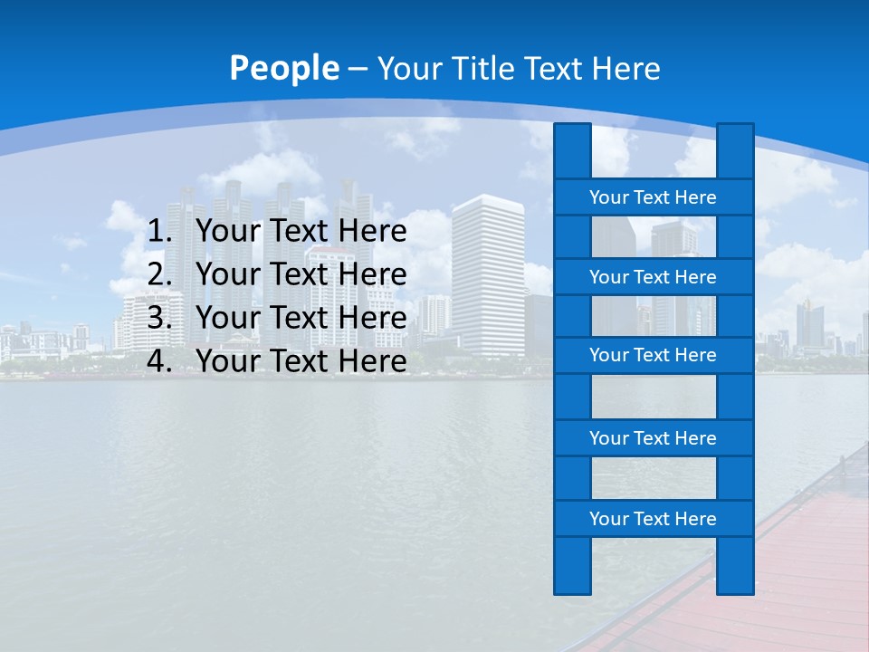 Water City Night PowerPoint Template