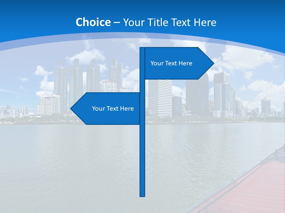 Water City Night PowerPoint Template