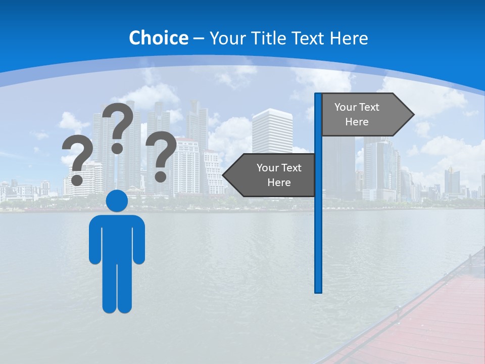 Water City Night PowerPoint Template
