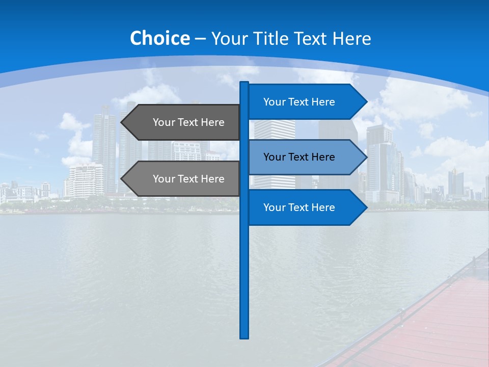 Water City Night PowerPoint Template