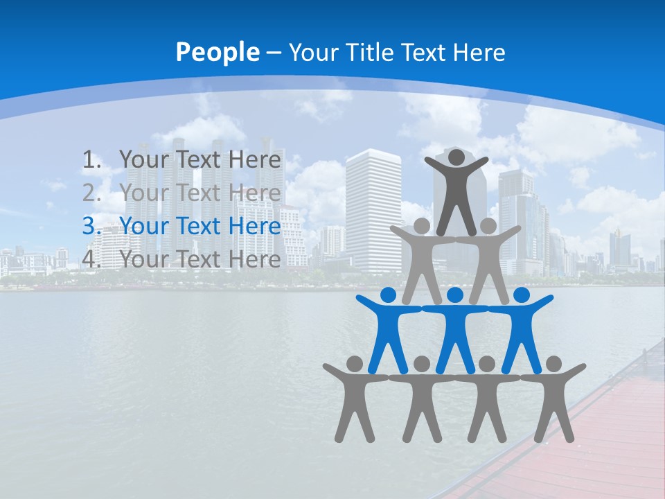 Water City Night PowerPoint Template