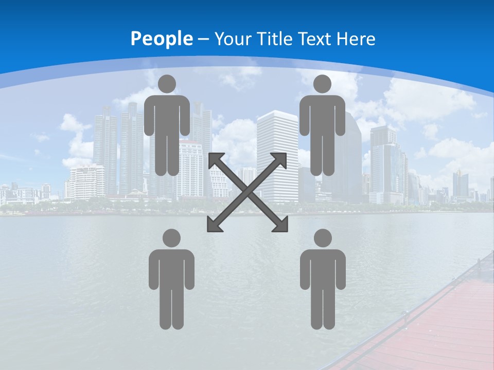 Water City Night PowerPoint Template