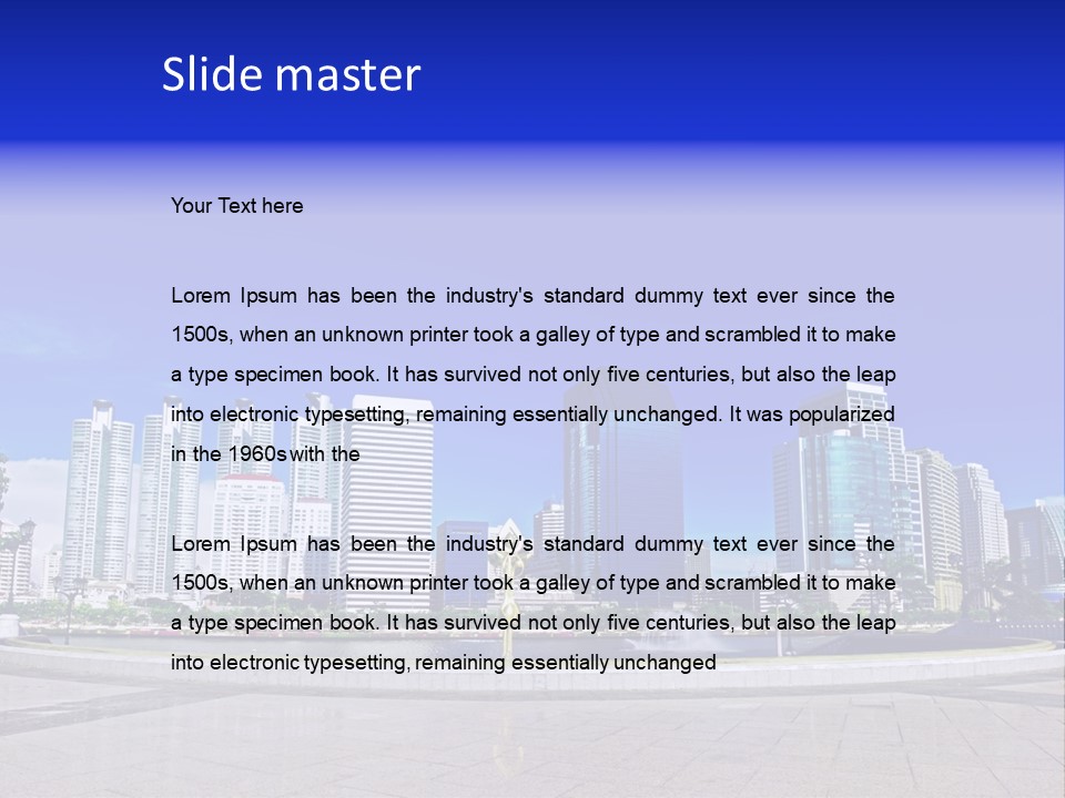 Bangkok Over Pathways PowerPoint Template