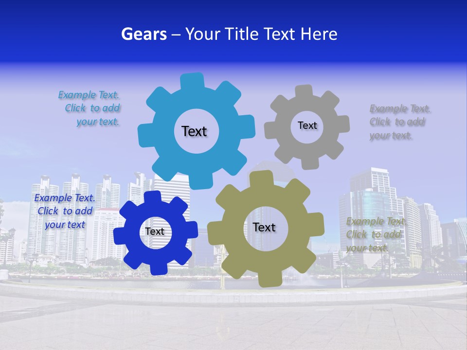 Bangkok Over Pathways PowerPoint Template