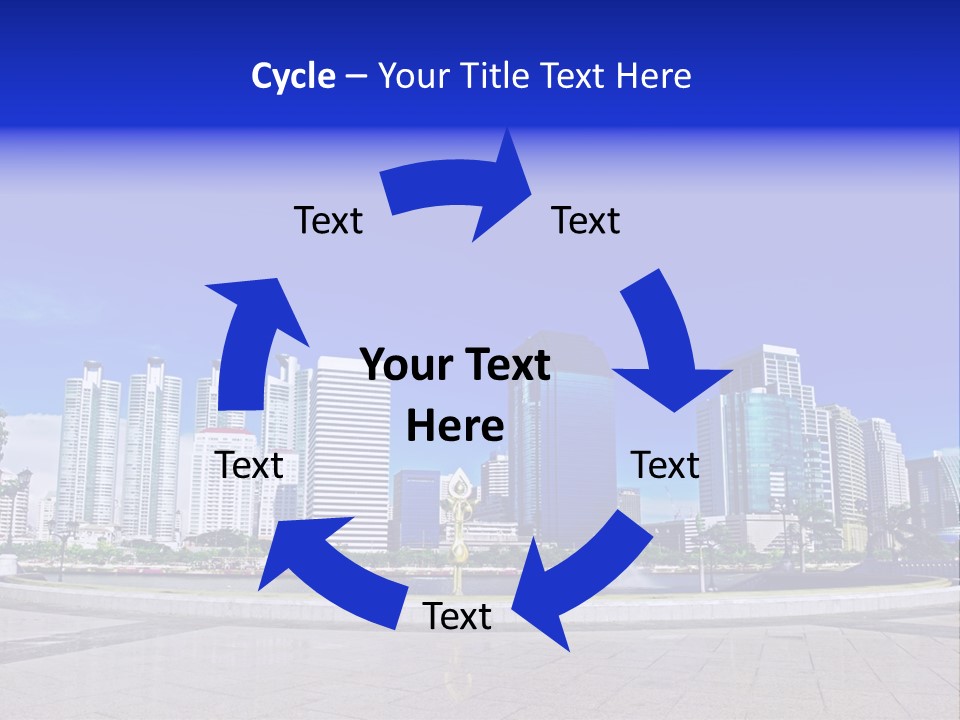 Bangkok Over Pathways PowerPoint Template