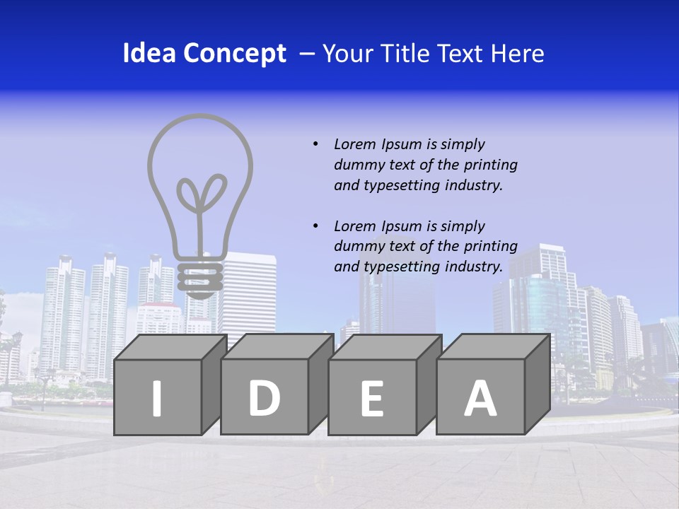 Bangkok Over Pathways PowerPoint Template