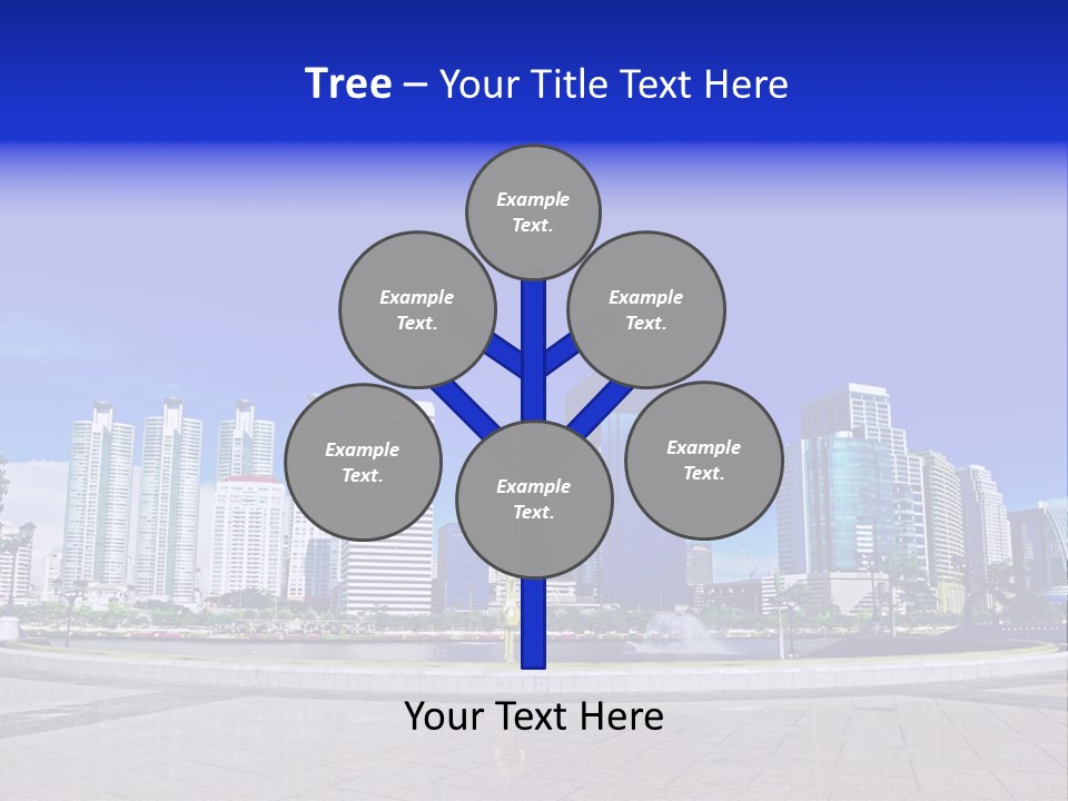 Bangkok Over Pathways PowerPoint Template
