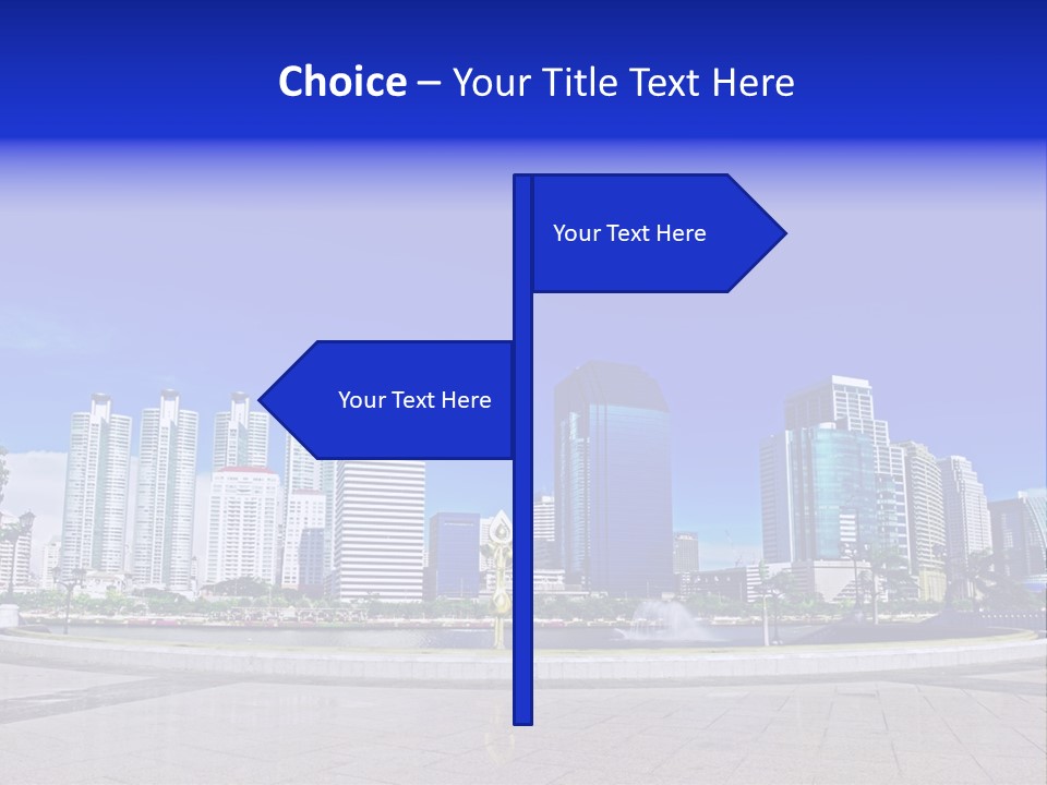 Bangkok Over Pathways PowerPoint Template