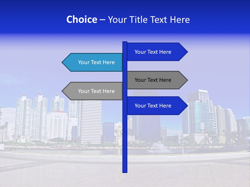 Bangkok Over Pathways PowerPoint Template